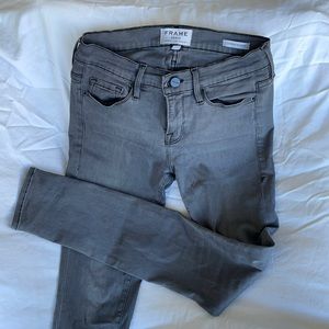 Frame skinny gray jeans